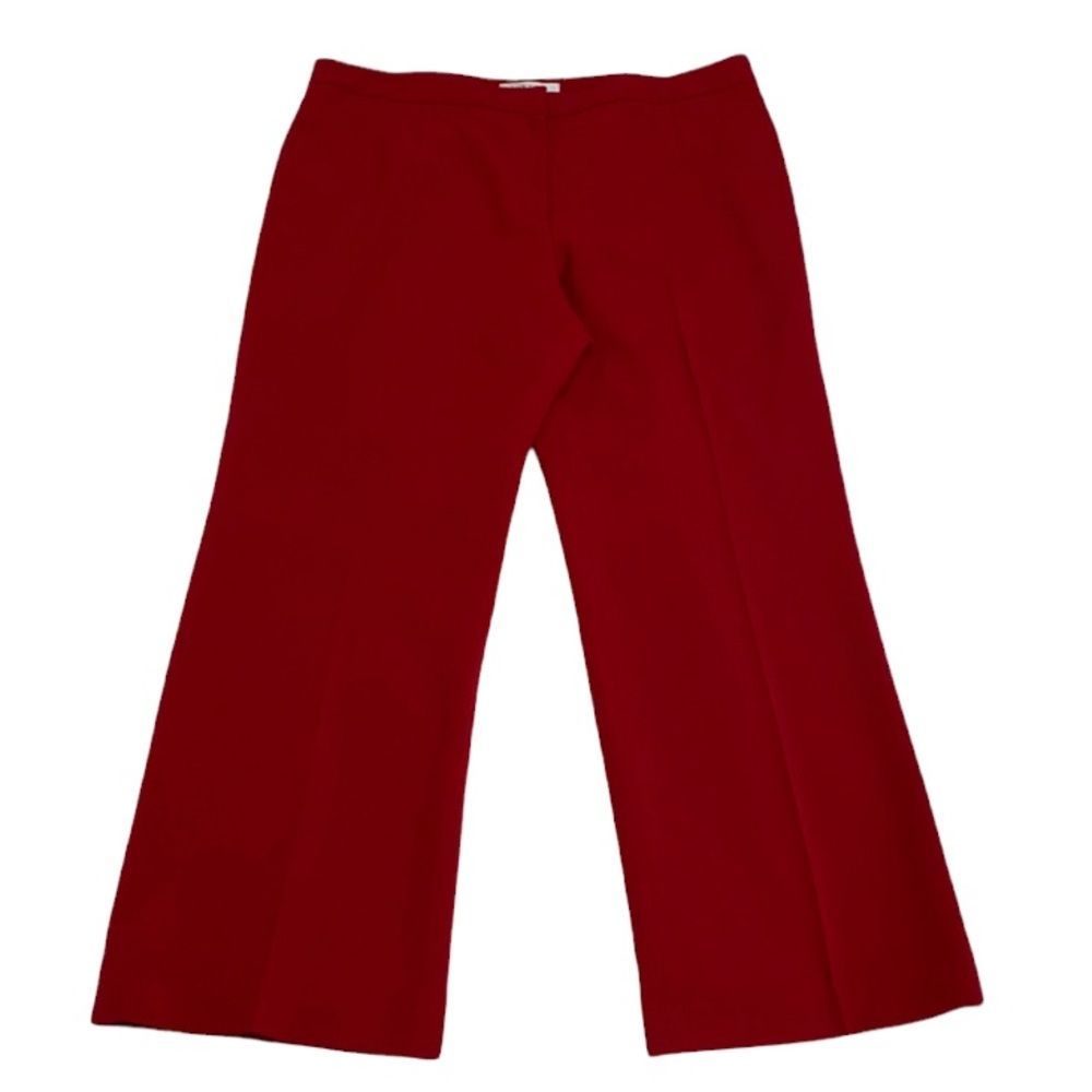 Kasper Red Straight Leg Pants